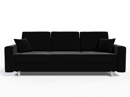 Das schwarze Sofa Kent mit Schlaffunktion im traditionellen und skandinavischen Stil passt perfekt in jede Einrichtung und verleiht ihr Finesse und Charakter