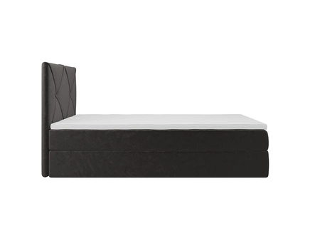 Boxspringbett Arvada 120x200 grau im modernen skandinavischen Stil mit gepolstertem Kopfteil Bett mit Staukasten
