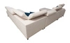 Ecksofa mit Schlaffunktion Kelly Sleek VI schwarz links modernes Design Ecksofa für Wohnzimmer mit verstellbaren Kopfstützen