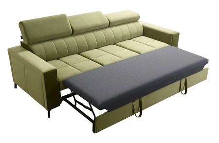 Sofa mit Schlaffunktion Nausa Honig verstellbare Kopfstützen resistent gegen Nähte und Kratzer bequem beim Ausruhen