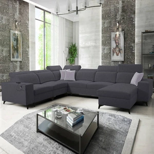 Ecksofa mit Schlaffunktion Kelly Sleek VIII graphit rechte Seite stilvolles Ecksofa für Wohnzimmer bietet Komfort beim Entspannen