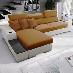 Ecksofa mit Schlaffunktion Provo honig/weiß linkes Ecksofa mit Bettkasten und Funktionsauszug