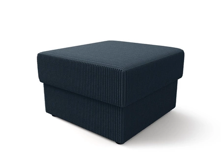 Fogu blauer Pouffe stilvoller Design-Pouffe ideal zur Ergänzung Ihres Dekors weicher Kordstoff mit markanten Streifen