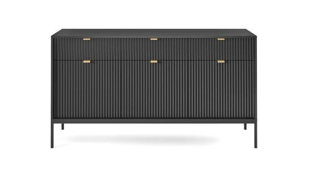Kommode mit Schubladen Lovro 154 cm schwarz modernes Design wird die Liebhaber von markanten Interieurs begeistern