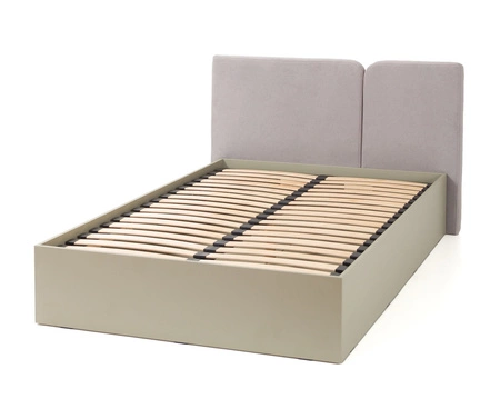 Bett Paguro 120x200 cm Eukalyptus mit Lagerung ideal für ein Kinderzimmer mit gepolstertes Kopfteil