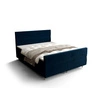 Boxspringbett Benet 180x200 Dunkelblau moderner skandinavischer Stil mit charakteristischem Kopfteil Kontinentale Bett