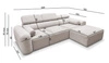 Ecksofa mit Schlaffunktion Cantare dunkelbeige rechte Seite funktionelles und bequemes Ecksofa mit modernem Design Plüschstoff