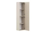 Badezimmer Schrank Donna Sand 35 cm beige elegantes Schrankdesign mit dekorativer Umrandung an der Front goldener Griff