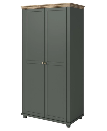 Kleiderschrank Evora 108 cm Flaschengrün / Eiche lefkas klassisches Design idealer Kleiderschrank für Schlafzimmer oder Flur geschmackvolle Farben