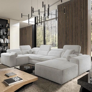 Ecksofa mit Schlaffunktion Viano IV graue Esche rechts Designer-Ecksofa das sich perfekt in moderne Einrichtungen einfügt