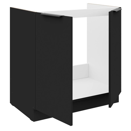 Eck-Küchenmöbelset Brianza / Schwarz 330x210 cm Griffe aus Metall sehen in modernen Innenräumen toll aus