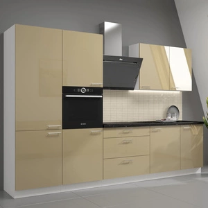 Nalo Küchenmöbel Set 310 cm glänzende Fronten einzigartiger Stil der Schränke passt zu jedem Stil Küche