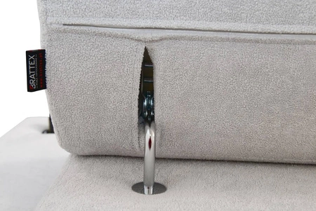 Ecksofa mit Schlaffunktion Flavio II beige/braun links bequemes Ecksofabett offene Bar an der Seite des Möbels