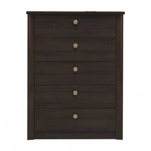 Finezja 80 cm Kommode Eiche sonoma schokolade modernes Design Möbel Kante mit speziellen ABS-Furnier getrimmt