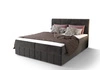Boxspringbett Casey 160x200 grau Bett im modernen skandinavischen Stil mit markantem Kopfteil
