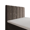 Boxspringbett Casey 90x200 hellbraun im modernen skandinavischen Stil mit gepolstertem Kopfteil Bett mit Staukasten