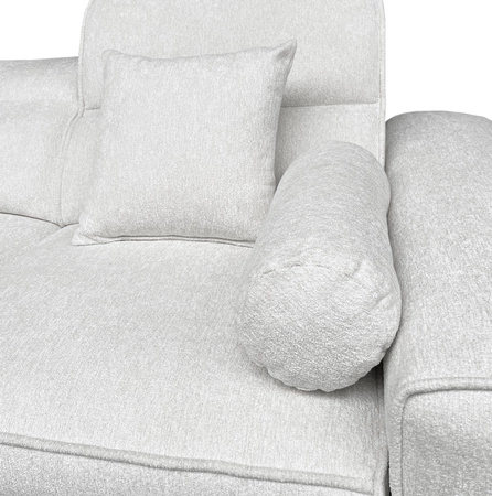 Ecksofa mit Schlaffunktion Viano II Lux hellbraun linkshändig Designer-Ecksofa für das Wohnzimmer mit komfortablem ausziehbarem Fußteil