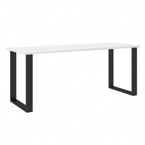 Taunton Tisch 185x67 cm weiß/schwarz schlichte Form des Möbels, angereichert mit stilvollen schwarzen Beinen im Loft-Stil, auslaufsichere Platte