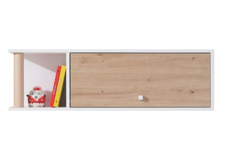 Beja Möbelset weiß / Eiche artisan / grau Funktionsmöbel für das Jugendzimmer hohe Holzbeine