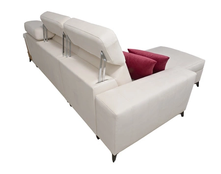 Ecksofa mit Schlaffunktion Bresso braun/schwarz links Ecksofa mit praktischer Ablage in Eiche lancelot verstellbare Kopfstützen