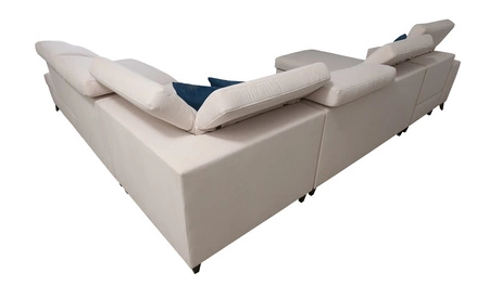 Ecksofa mit Schlaffunktion Kelly Sleek X schwarz linkes extrem elegantes Ecksofa für Wohnzimmer mit verstellbaren Kopfstützen