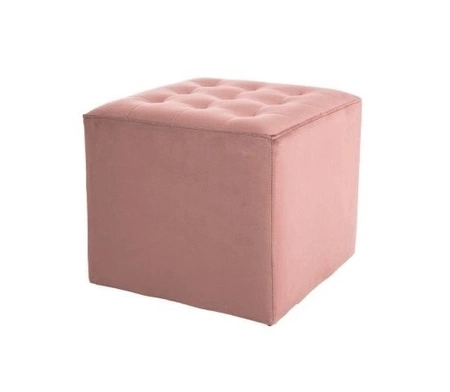 Lori Pouffe 39 cm altrosa idealer Hocker flecken- und kratzfest Sitzpouffe mit bequemer Sitzfläche zart gesteppt