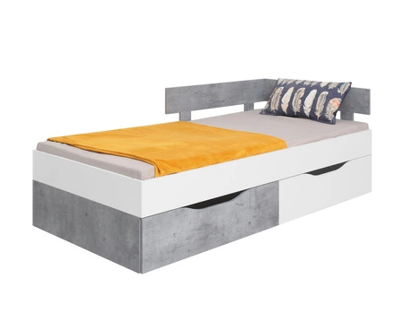 Epsilon weiß / Beton Möbel-Set ideal für ein Jugend- oder Kinderzimmer in einem trendigen Stil