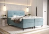 Boxspringbett Melba 160x200 türkis Bett im modernen skandinavischen Stil mit markantem Kopfteil