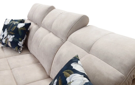 Ecksofa mit Schlaffunktion Buffalo VII olivgrün rechts stilvolles Ecksofa mit Bettzeugcontainern Velourstoff