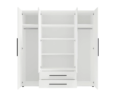 Spiegelschrank Maxione 198 cm beige geräumiger Kleiderschrank für Schlafzimmer Jugendzimmer oder Flur mit Schubladen angereichert