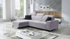 Ecksofa mit Schlaffunktion Kelly Sleek grau Esche links geflochten bequem und funktional Ecksofa für Wohnzimmer