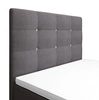 Boxspringbett Kansas 100x200 grau Bett im modernen skandinavischen Stil mit gepolstertem Kopf- und Fußteil