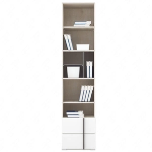 Bücherregal Remona 45 cm Eiche wilton weiß / weiß ideal für Jugendzimmer modernes Design geräumiges Bücherregal