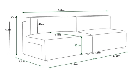 Brandon XL Schlafsofa Honig modernes Design und breite Funktionalität dreidimensionalen Stoff mit ausdrucksvollen Streifen