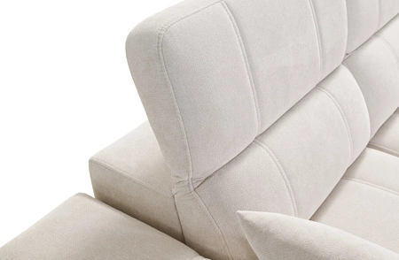 Ecksofa mit Schlaffunktion Penejos VI creme linke Seite stilvolles Ecksofa mit zwei Bettkästen strapazierfähiger Stoff