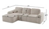 Ecksofa mit Schlaffunktion Arbon oliv links modernes Eckdesign mit markanter Form weicher Stoff