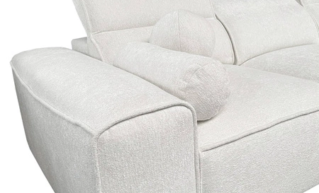 Ecksofa mit Schlaffunktion Viano XII patina rechts stilvolles Ecksofa mit interessanter Form verstellbare Kopfstützen Zierkissen