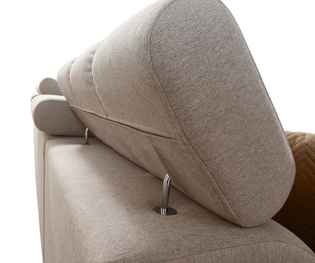 Ecksofa mit Schlaffunktion Bolmso VIII braun rechts elegantes und bequemes Ecksofa mit Schublade ideal für geräumige Innenräume