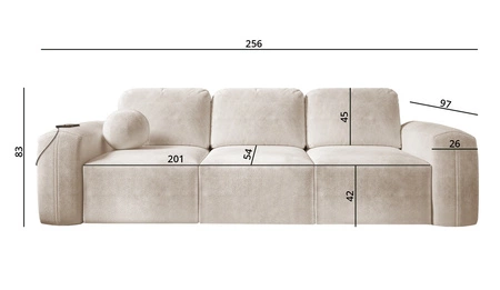 Sofa mit Schlaffunktion Arbon türkis bequemes und stilvolles Sofa für das Wohnzimmer weicher Plüschstoff verleiht einzigartigen Charakter