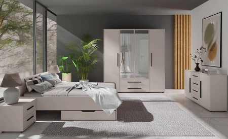 Kommode Maxione 99 cm beige minimalistisches Design klassische Form ideale Kommode für Wohnzimmer oder Wohnbereich