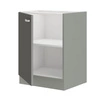 Küchenhochschrank mit Regal Grauer 60 D 1F BB dampf-, hitze- und auslaufsicher