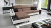 Ecksofa mit Schlaffunktion Alcamo hellbraun/weiß links elegantes Ecksofa mit einer ausziehbaren praktischen Schublade an der Seite des Möbels
