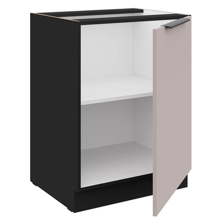 Bodenstehender Küchenschrank mit Regal Tarraco 60 D 1F BB Metallkantengriff feuchtigkeits- und beschädigungsbeständiger Schrank