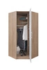 Eckschrank Caspe anthrazit modernes Design ABS-Finish und Aluminiumgriffe