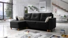 Ecksofa mit Schlaffunktion Topeka schwarz linke Seite stilvolles und modernes Design, das sich in jede Einrichtung einfügt