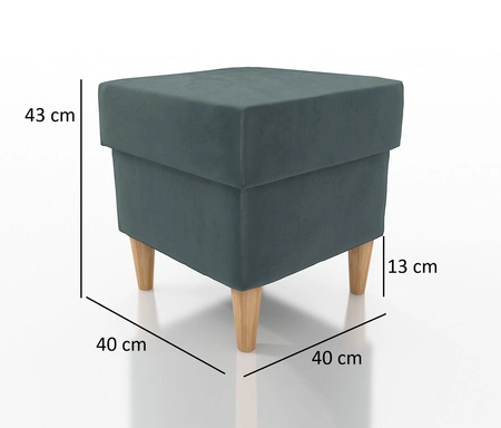 Sessel mit Fußstütze Vaso dunkelbeige bequemer Sessel für Wohnzimmer im skandinavischen Stil weicher Sitz hohe Holzbeine