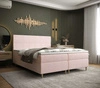 Boxspringbett Bing 160x200 Puderrosa im modernen skandinavischen Stil mit markantem Kopfteil