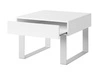 Apulia 63 cm weißer Couchtisch mit Schublade einzigartiges Design einfache Konstruktion auslaufsichere Platte