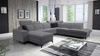 Ecksofa mit Schlaffunktion Kelly Sleek X grau linkes extrem elegantes Ecksofa für Wohnzimmer mit verstellbaren Kopfstützen