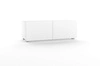 RTV Schrank Colder 100 cm weiß mit Möglichkeit der Aufhängung stilvolle geriffelte Front elegante Form der Möbel im modernen Stil